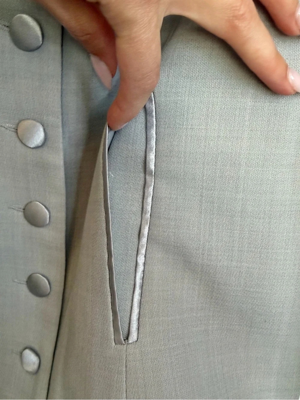 VTG 90s Olivier Lapidus pour Ted Lapidus Paris Wool Skirt Suit - EU 36/38